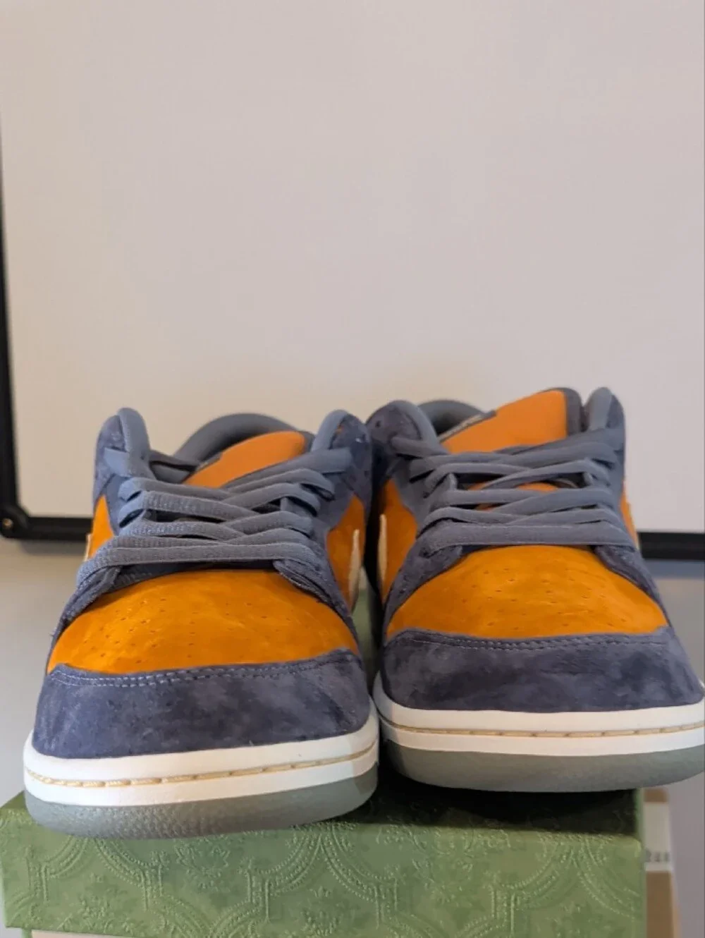 Nike SB, Men’s Low-Top Suede Sneakers — Gray, Orange, Tan